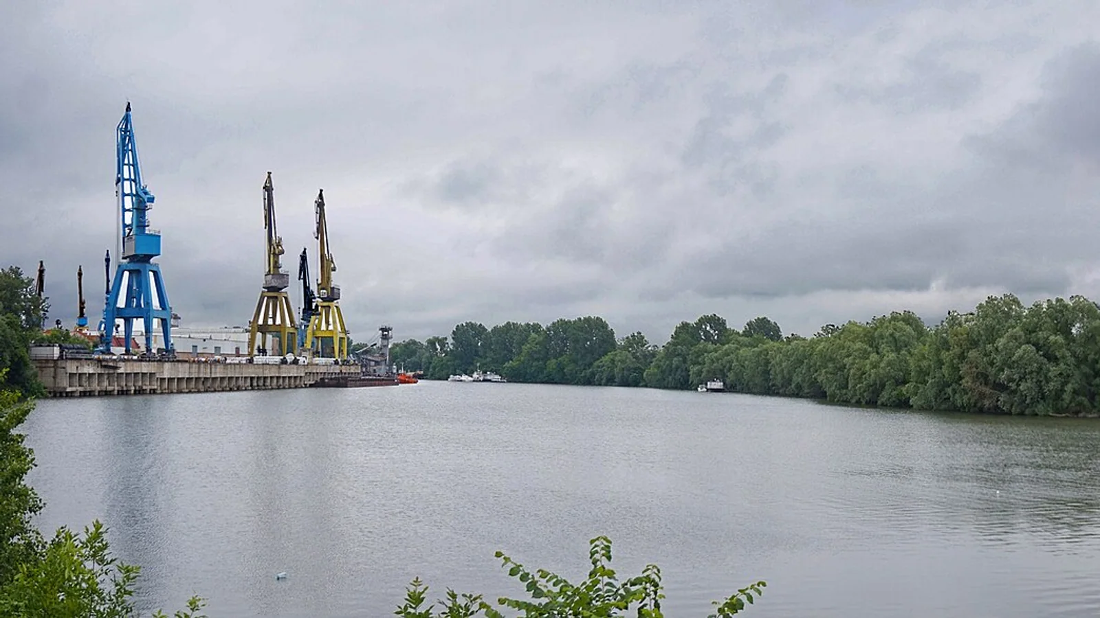 Panoramă a Dunării la Giurgiu