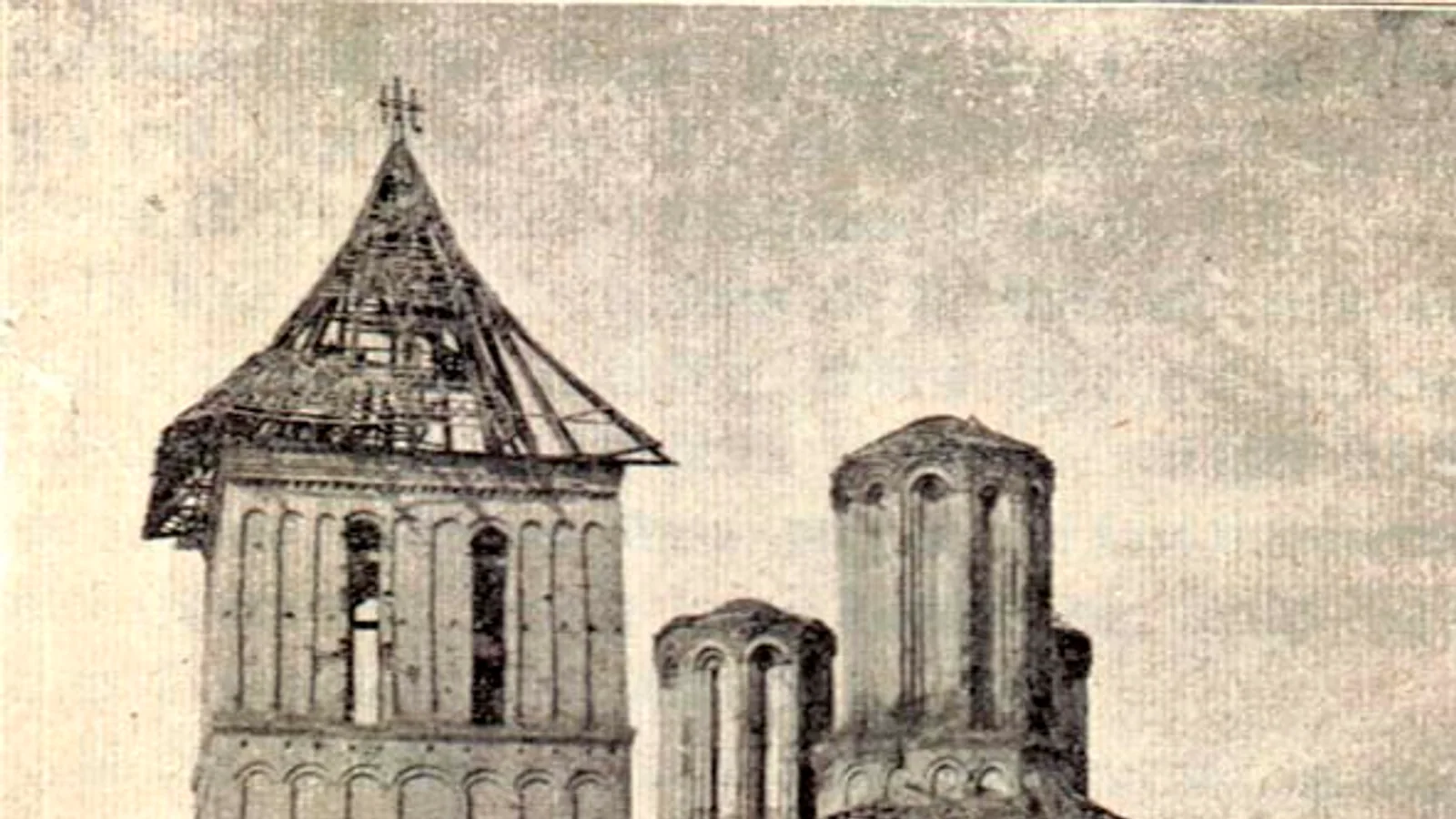 Biserica Sfântul Dumitru în 1800 Vechea Biserică Sfântul Dumitru din Craiova în 1800